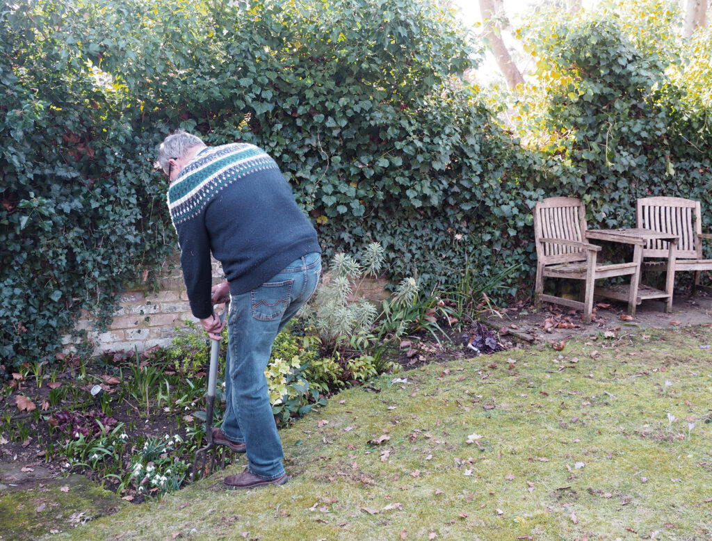 Man gardening