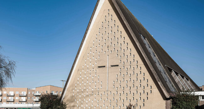 Triangular shaped Modern church Building