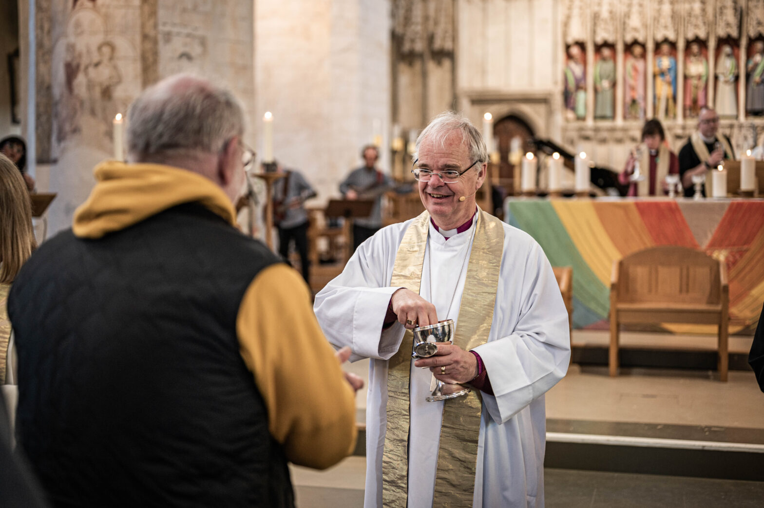 Bishop Richard Adminstering Communion at the Cathedral
