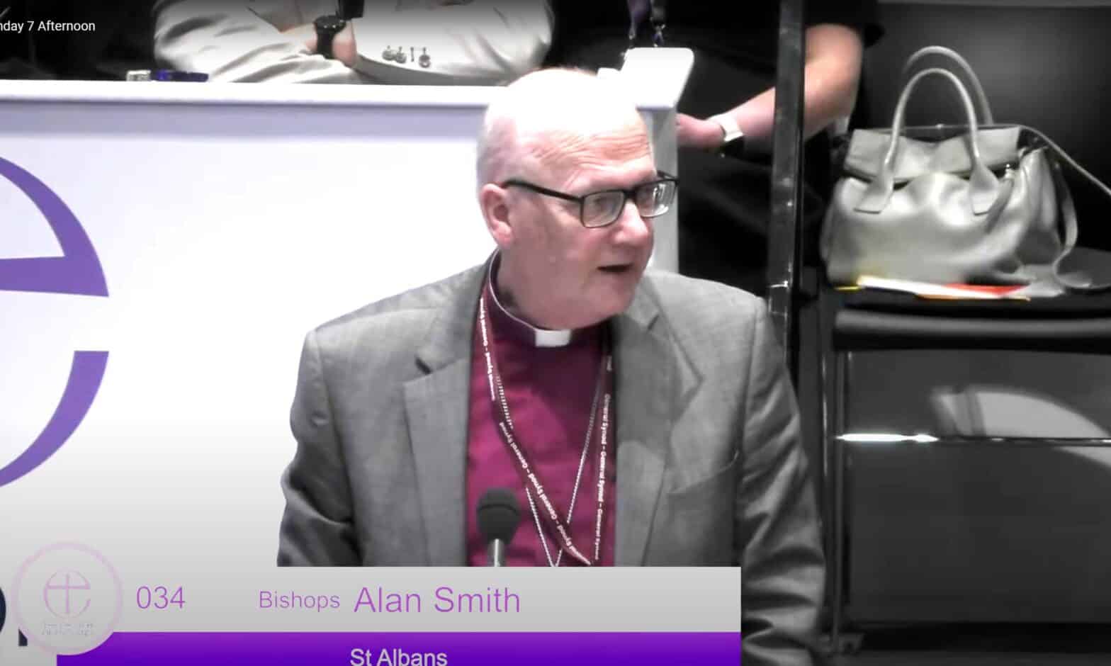 Bishop Alan Smith speaking at General Synod July 2024