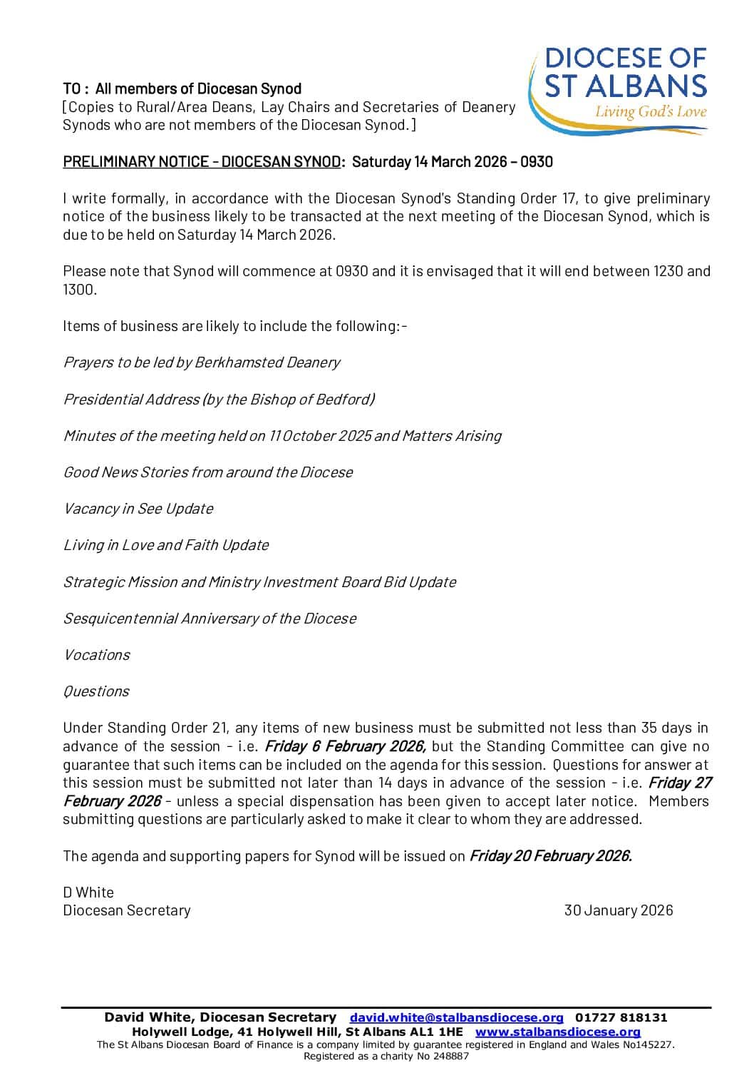 DS Preliminary Notice 2026 03 14