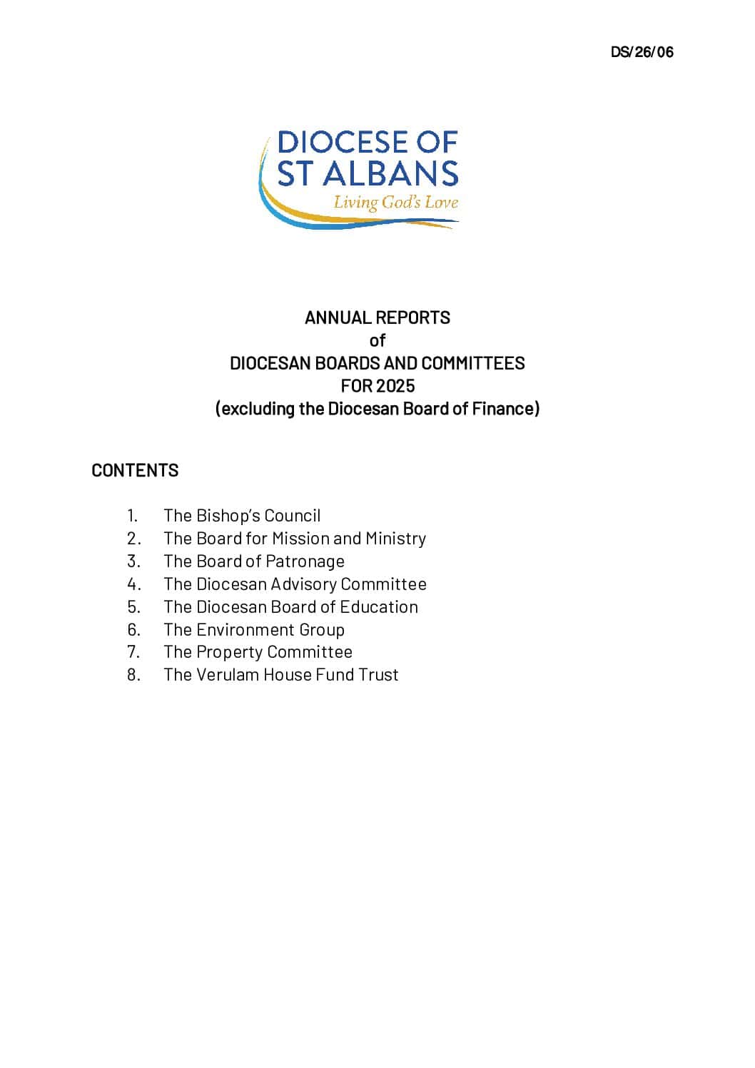 DS-26-06 Annual Reports 2025
