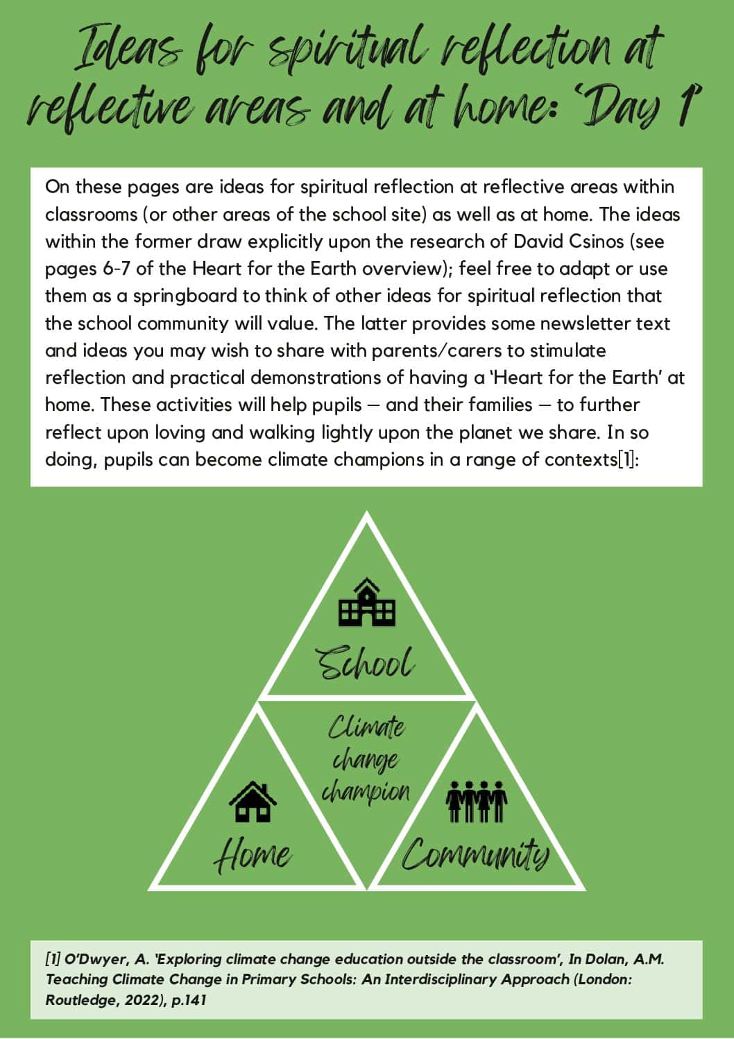 Ideas for Spiritual Reflection Day 1