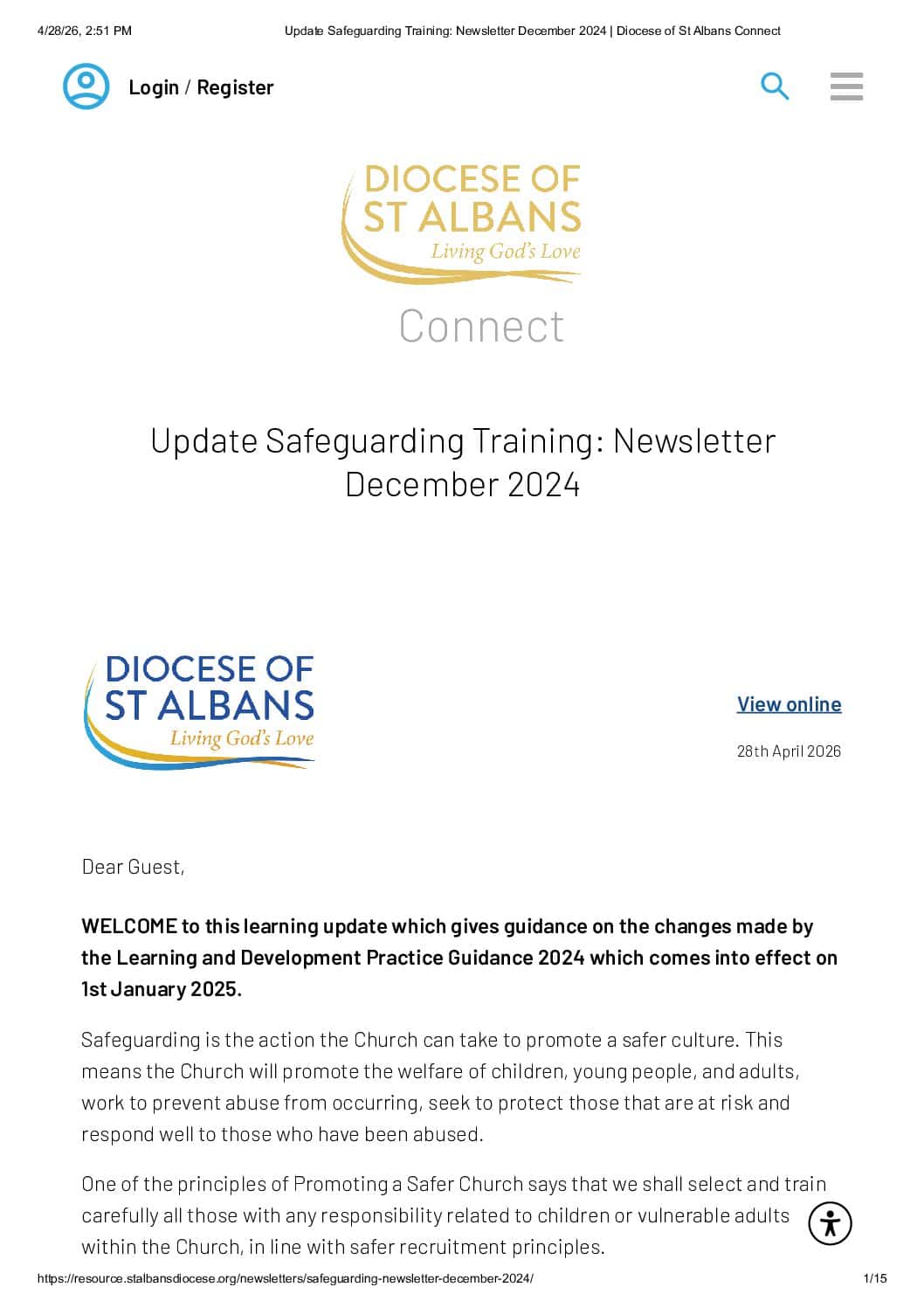 Safeguarding Training Newsletter Dec 2024