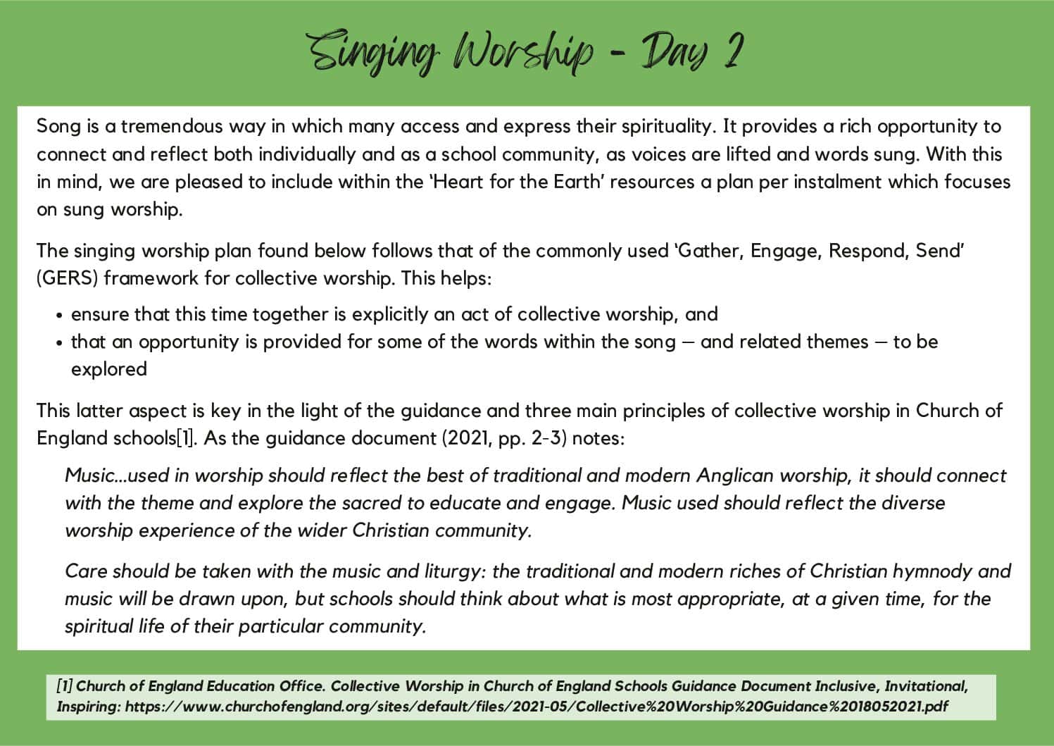 Singing Worship – D2