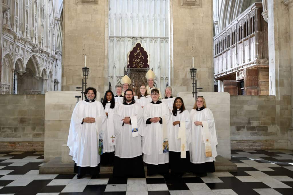 Newly-ordained deacons in St Albans Cathedral